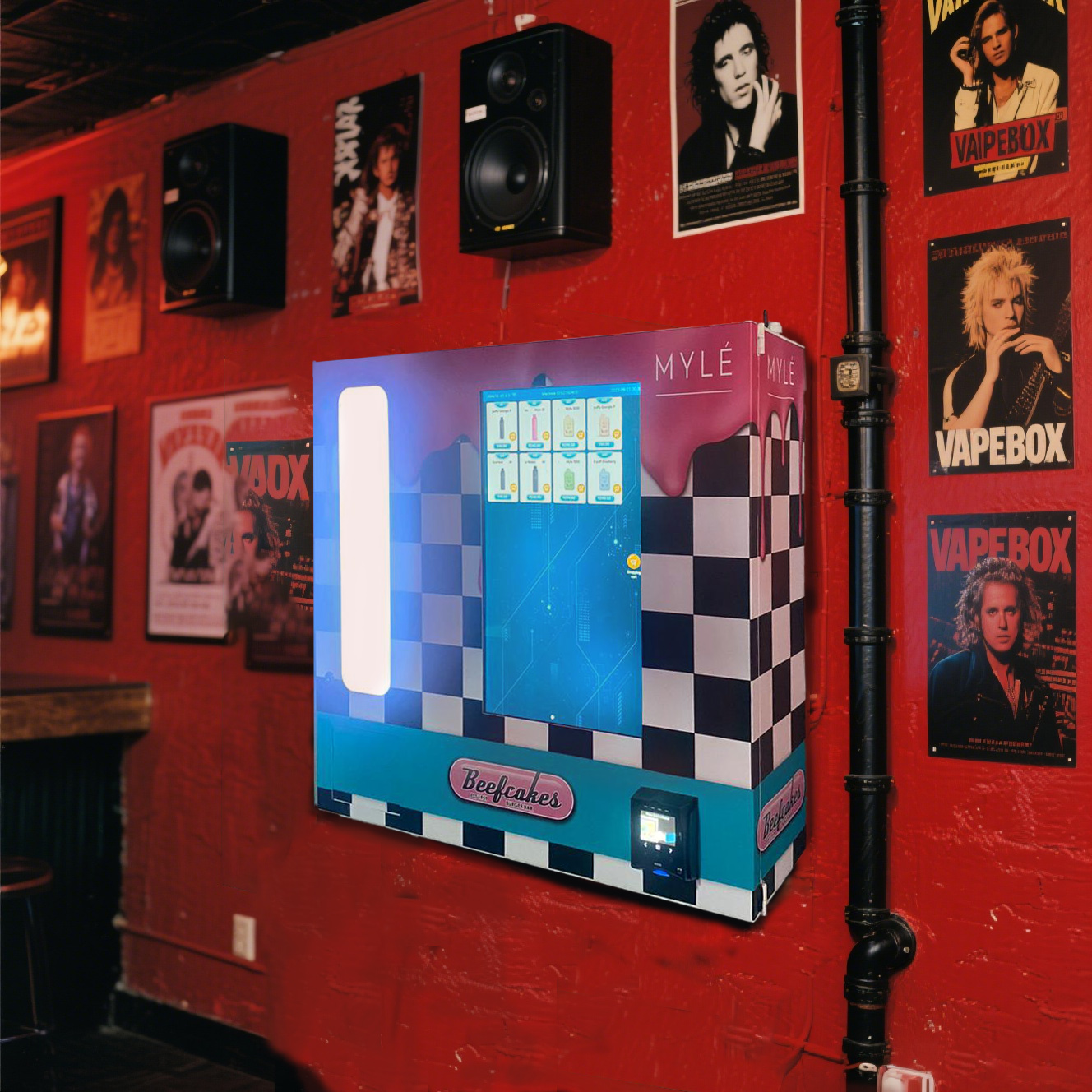 how to have passive income in bars and clubs? With Weimi wall-mounted vape vending machine, no need extra space, easily boost sales